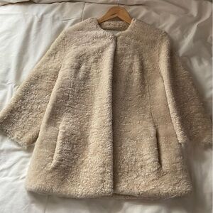 Cream color Vintage shearling jacket